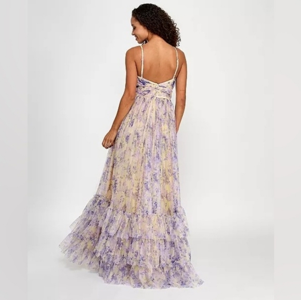 City Studios Tulle Ruffle Gown Dress Size 9/10 NEW - Picture 2 of 7